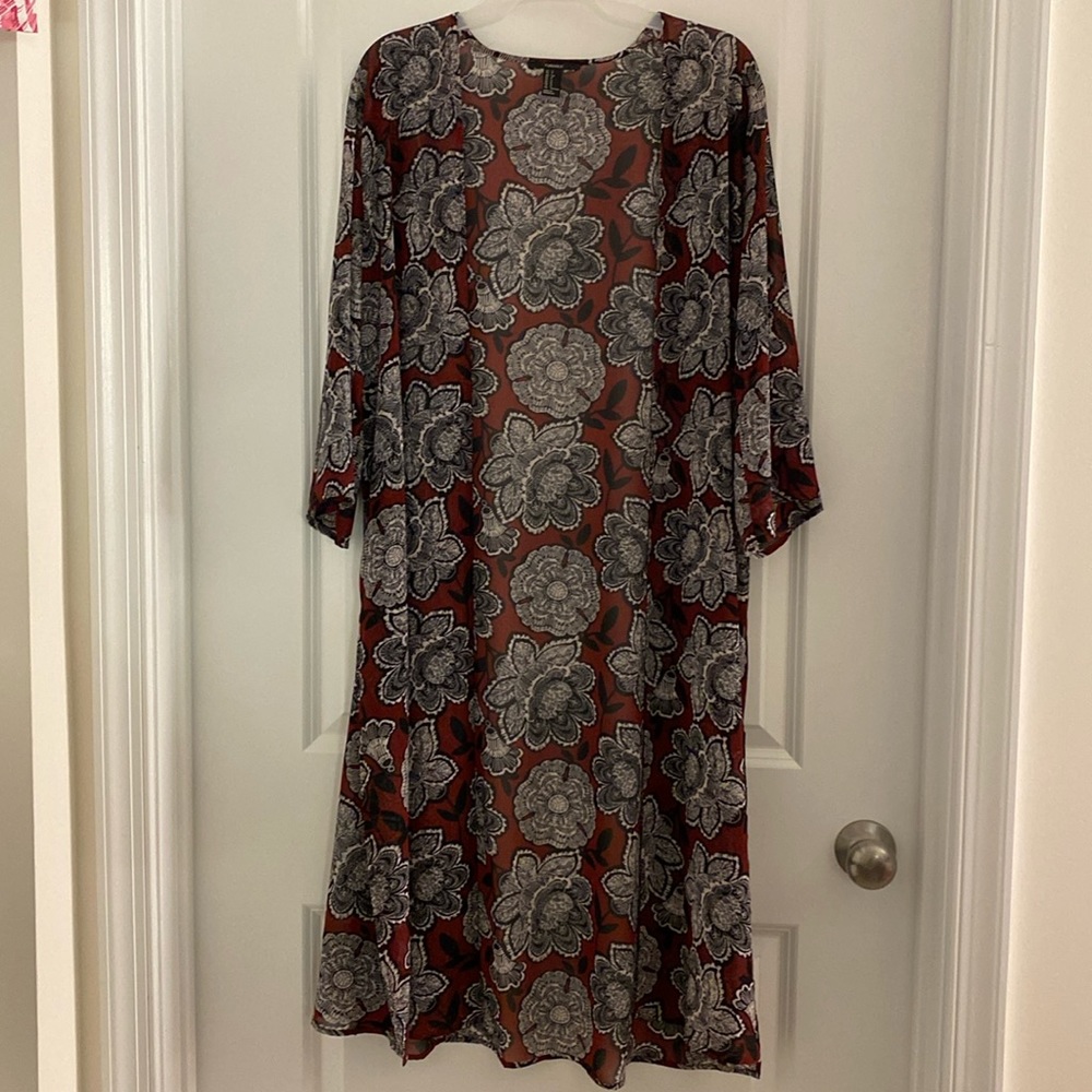 Long, sheer cover-up